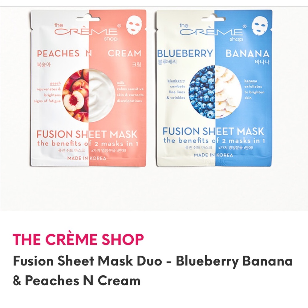 THE CRÉME SHOP Face Mask (2 CT) Fusion Sheet Masks